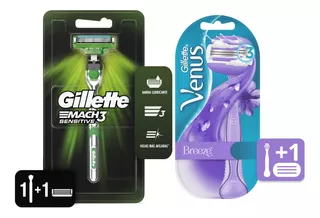 Gillette Mach3 Sensitive + Gillette Venus Breeze Afeitadora
