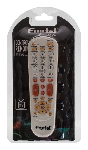 Control Remoto Universal Blanco/naranjo Fujitel