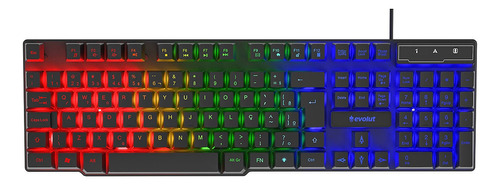 Teclado Hawke Evolut Gamer Led Rainbow Abtn2 Tecla Alta Usb