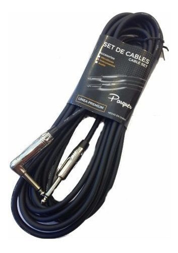 Imagen 1 de 8 de Cable Instrumento Plug Recto Plug Angular Parquer 10 Metros