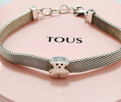 Pulsera Y Anillo Tous Plata 6.5 Excelente Estado Plateado 16 Cm (Usado)