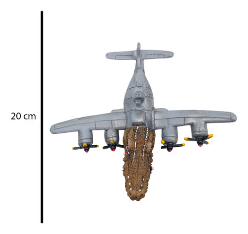 Figura Brainrot Cocodrilo Bombardero Articulado/luz 20 Cm