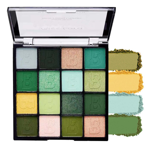 Wenjlyj Paleta De Sombra De Ojos Mate Verde Brillante De 16