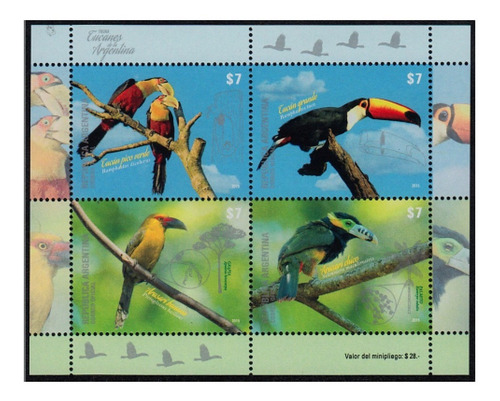 2015 Aves- Tucanes - Argentina (bloque) Mint