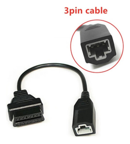 Cable Adaptador Escaner Honda Obd1 A Obd2 3 Pines A 16 Pines