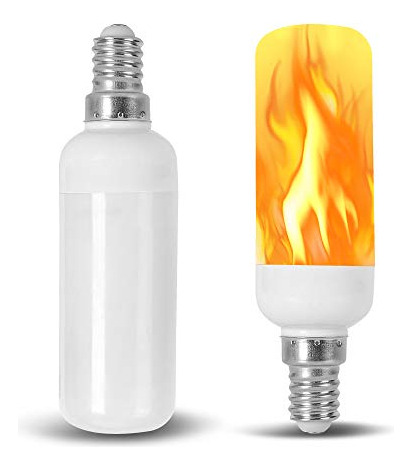 Bombilla Led Tipo Vela Con Efecto De Fuego, T6, T8, E12