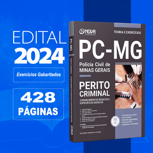 Livro Polícia Civil Mg Perito Criminal Conhecimentos Básicos, De Professores Especializados., Vol. Volume Único. Editorial Editora Nova, Capa Mole, Edição Única Em Português, 2024
