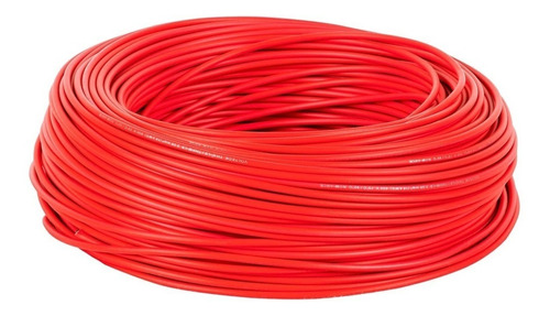 Rollo De 100 M De Cable Thhw-ls 14 Awg Rojo, Volteck
