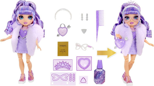Rainbow High Creative Crystals Muñeca Violet Willow