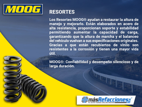 Par De Resortes Traseros Chevelle L6 4.1l 1968 Moog