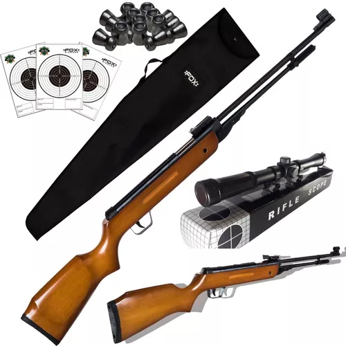 Rifle Aire Comprimido 5.5 Palanquero Potenciado + Balines