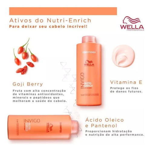 Kit Wella Invigo Nutri-enrich Duo Shampoo E Condicionador 1l