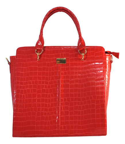 Bolso De Dama Dibella Ejecutivo Imit. Piel Cocodrilo Yalena