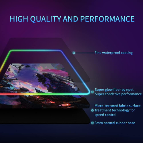 Gaiamat Xxl Rgb Gaming Alfombrilla De Ratón,alfombrilla D...