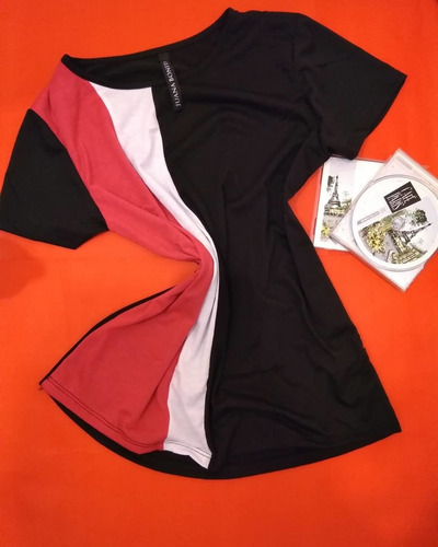 Remera Tricolor Talle 3 Para Mujer Geometríco Nuevo!.