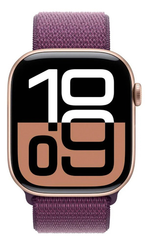 Apple Watch Series 10 46mm (mwwv3) Aluminio Rosa Loop Tela Morado Diseño De La Correa Milanese