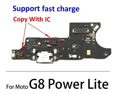 Flex Puerto De Carga Mic Para Motorola Moto G8 Power Lite