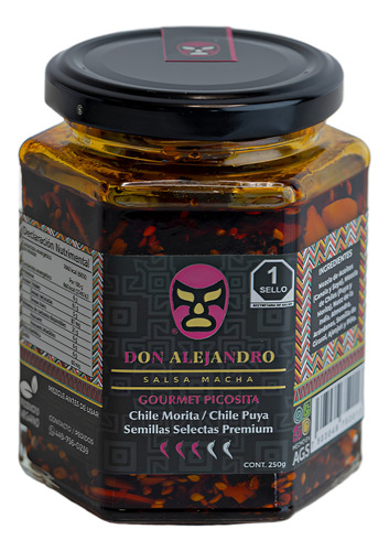 Don Alejandro Salsa Macha Gourmet Y/o Chicharrón Chile 2 Pza