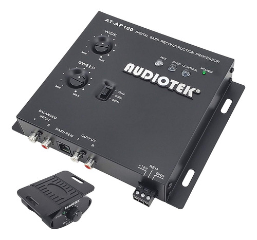 Audiotek At-ap100 1/2 Din Procesador De Graves Digital De Au