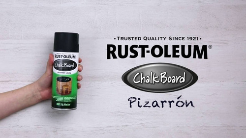Imagen 2 de 7 de Chalkboard - Pizzarón En Aerosol Rust Oleum Color Negro Mate