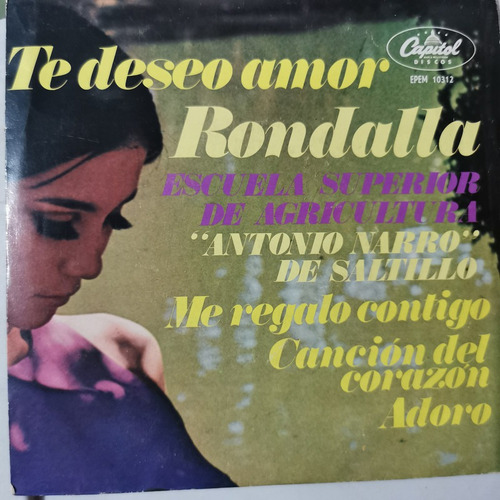 Disco 45 Rpm: Rondalla De Saltillo- Antonio Narro