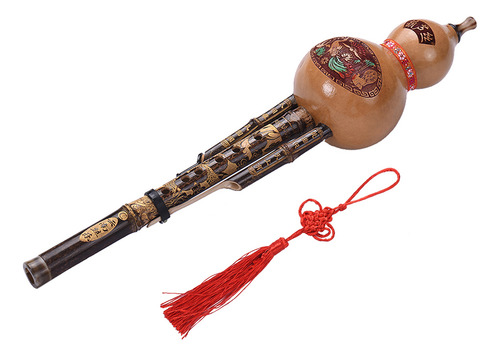 Flute Bamboo Cucurbit Key Gourd Black Para Iniciantes Em Mús