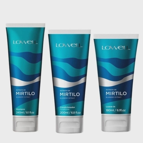 Kit Mirtilo Lowel Shampoo Condicionador E Leave-in