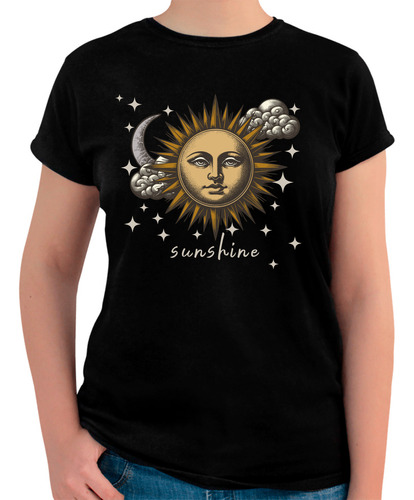 Playera Diseño Sol Celestial - Sunshine Ilustración - Moda