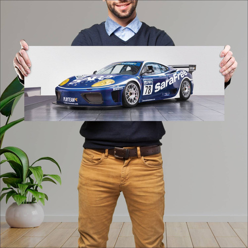 Cuadro 30x80cm Auto 2003 Ferrari 360 Gtc Auto 348