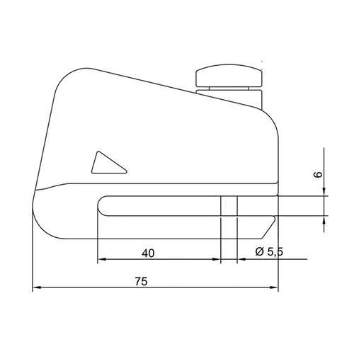 Antirrobo Motocicleta De Disco Ifam Grid 75 Cromado