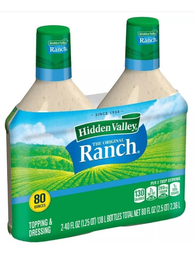 2x Hidden Valley Ranch The Original Topping Dressing Aderezo