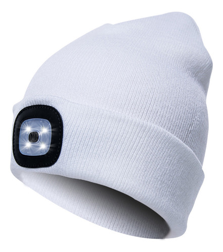 Gorro De Punto Led Con Faro Usb, Desmontable, 3 Marchas, Bri