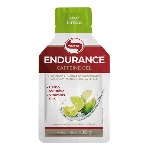 Kit 6 Endurance Caffeine Carboidrato Em Gel Limão Vitafor