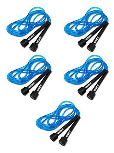 Garage Fit Cuerda Para Saltar De Pvc De 9' Para Entrenamien. Color Bundle Of 5 Blue Ropes