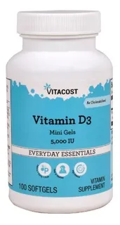Vitamina D3 Vitacost - 5000 Ui - 100 Cápsulas Blandas