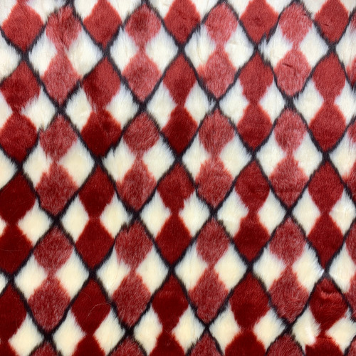 Tela Piel Estampada Arlequín 1,55 M De Ancho Rojo Dibujo