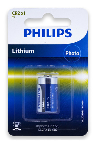Imagem 2 de 5 de 10 Pilhas Philips Cr2 3v Bateria 10 Cartelas