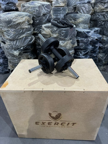 Halter Montável Duas Barras Com Rosca E Anilhas Cor Preto