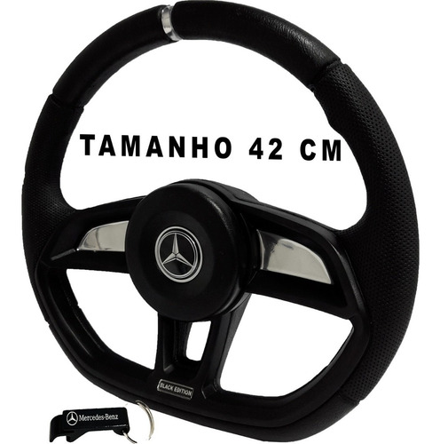 Volante De Caminhão Mb Mercedes Benz Mb 1318 Gti Black 42cm