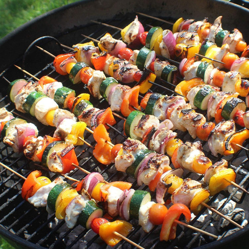 300 Brochetas De Bambú De 8 Pulgadas, Pinchos De Madera Para