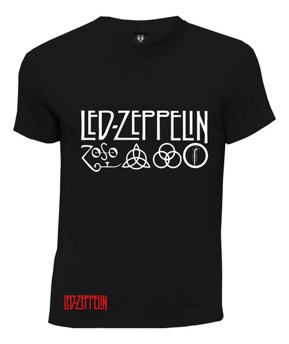 Camiseta Hard Rock Símbolos Led Zeppelin 