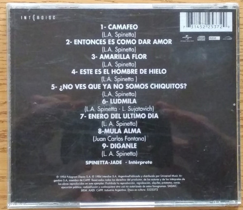Spinetta Jade Madre En Años Luz Kamikaze 2 Cd+ Cassette (Usado)