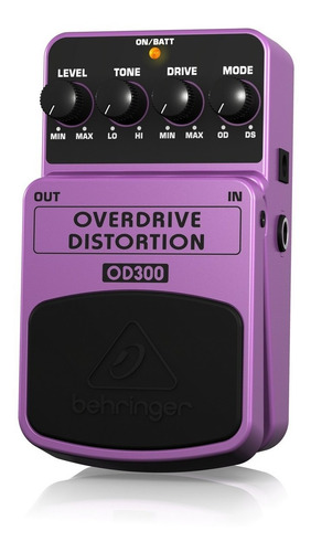 Pedal Overdrive Distortion Behringer Od300 C/nf Loja Oficial