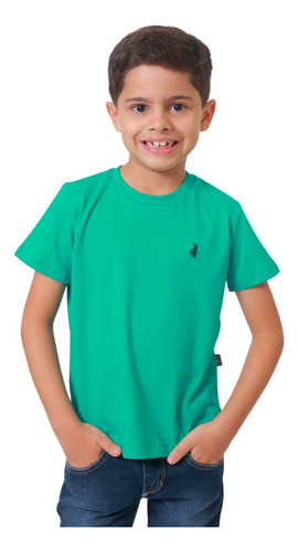 Camiseta Infantil Basic Verde Jade