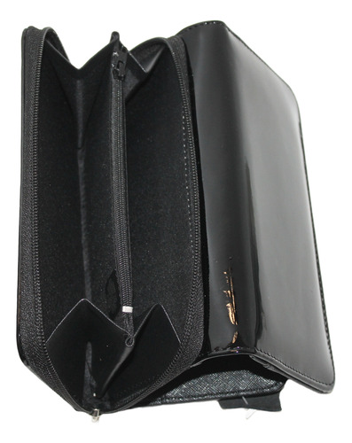 Cartera Piel De Charol Especial Para Ti Cierres Mujer Bolsa