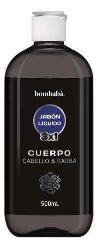 Jabón Líquido 3 En 1 Hombres Cuerpo, Cabello Y Barba Bombabá