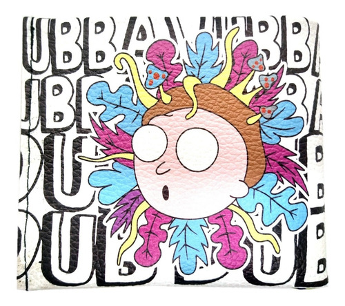 Imagen 3 de 5 de Billetera Shakka Rick And Morty Wubba Lubba Dub Muy Lejano