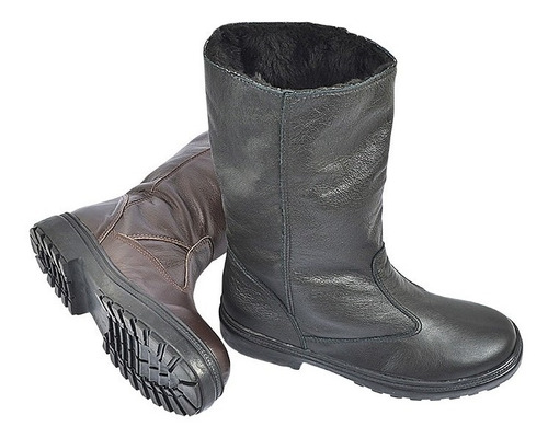 Bota Para Neve E Frio Masculina Em Lã De Carneiro Legítima !