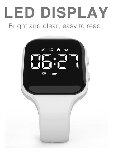 Reloj Led Para Niños, Con Podómetro, Cuenta Pasos, Calorías