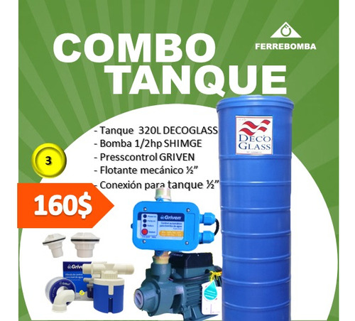 Combo Tanque 320lts Decoglass, Accesorios,bomba 1/2hp Shimge